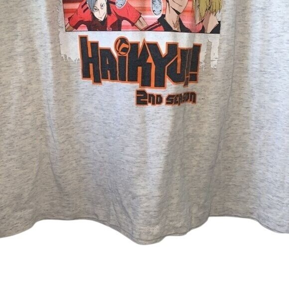 Haikyuu!! 2nd Season Anime Graphic T-Shirt X-Large Heather Gray Short Sleeve - Picture 5 of 9